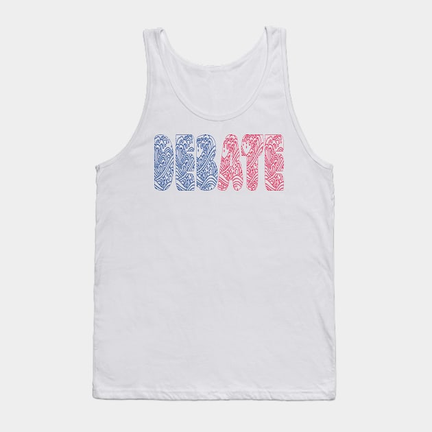 Debate Red and Blue Tank Top by yayor